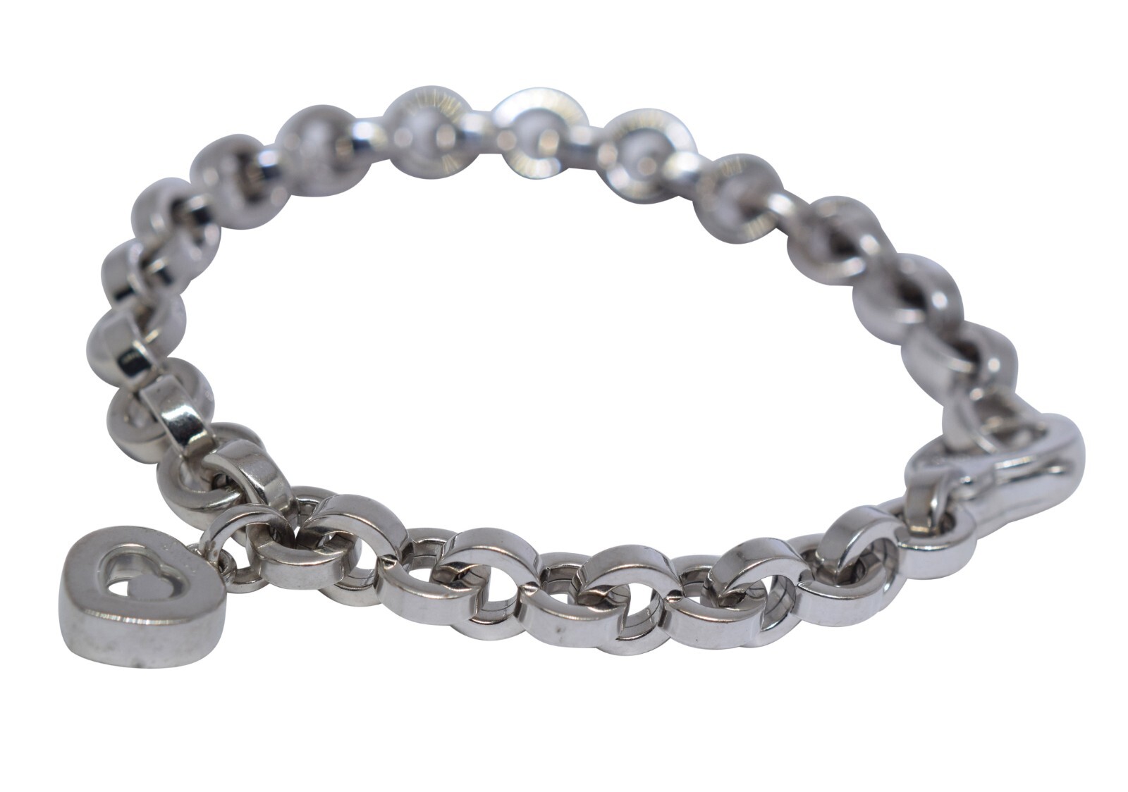 Chopard Happy Diamonds 18k White Gold Link Bracelet +Certificate 85/3468-20