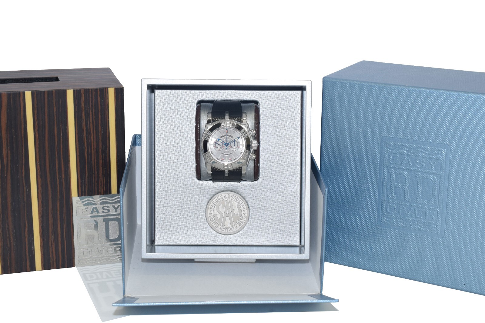 Roger Dubuis Easy Diver Chronograph Mens 46mm Automatic Watch +Box SE46 56 9/0
