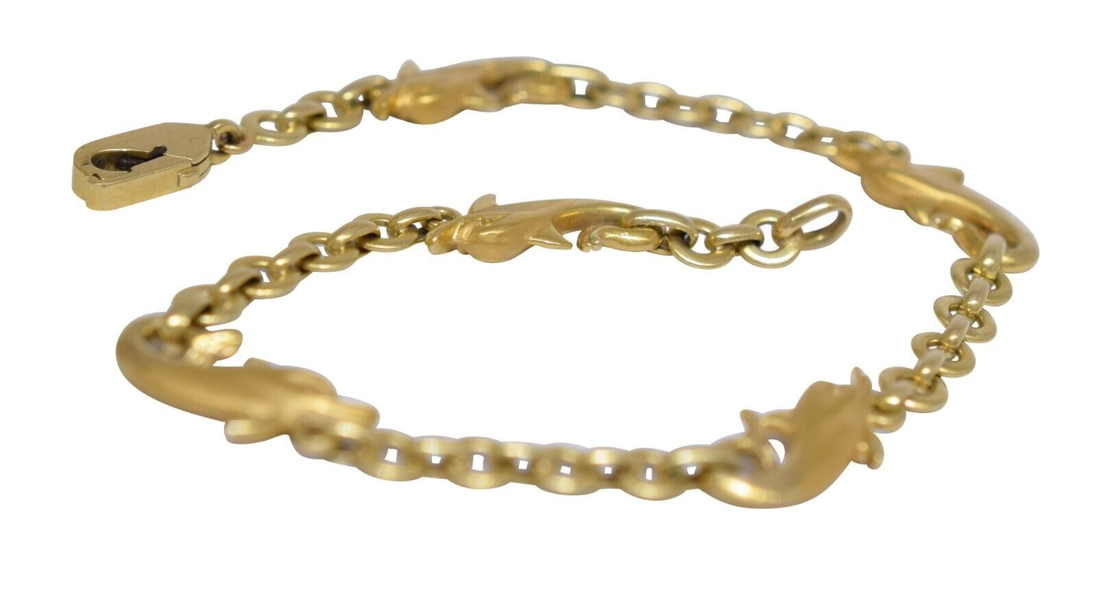 Carrera y Carrera Dolphin 18k Yellow Gold Bracelet 7.25"