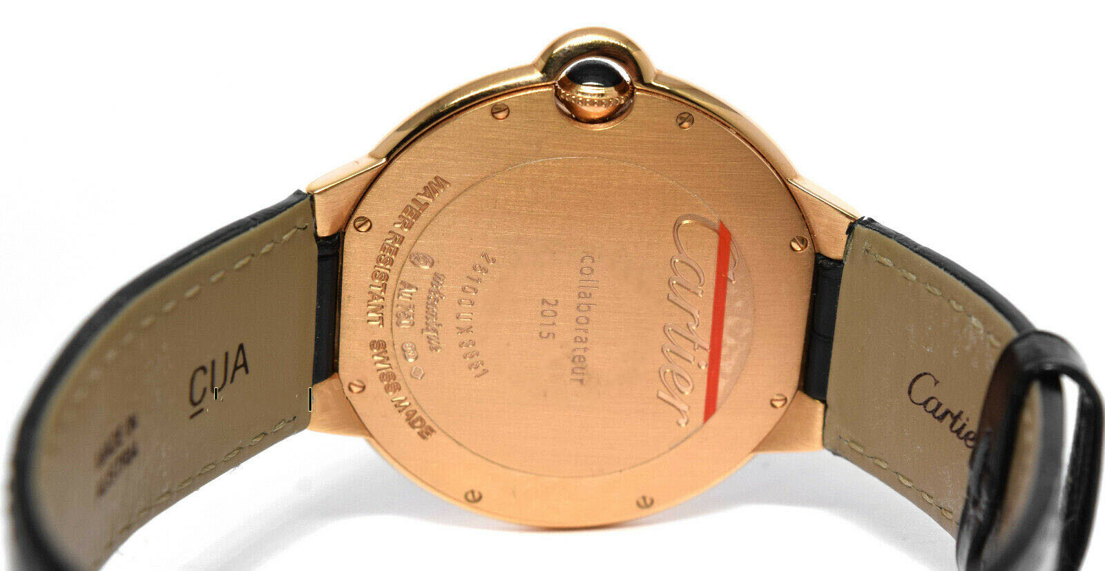 Cartier Ballon Bleu 40mm 18k Rose Gold "LC" Gray Dial Manual Watch B/P WGB0020