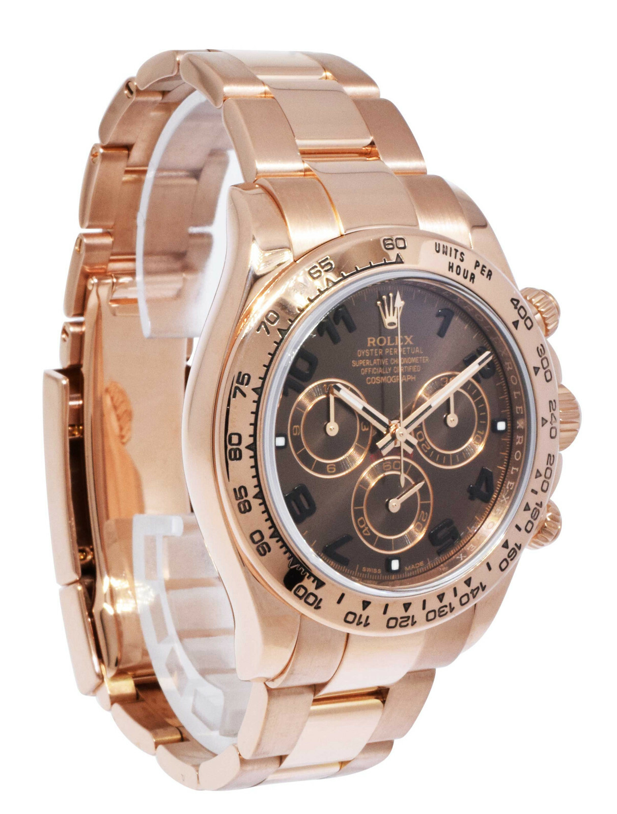 Rolex Daytona Chronograph 18k Rose Gold Chocolate Dial 40mm Watch B/P '13 116505