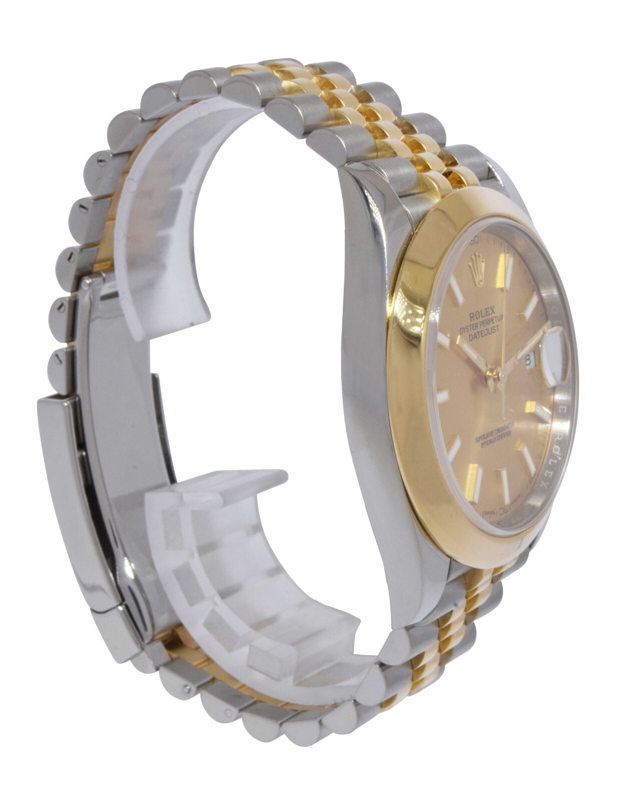Rolex Datejust 41 18k Yellow Gold/Steel Champagne Dial Mens Watch 126303