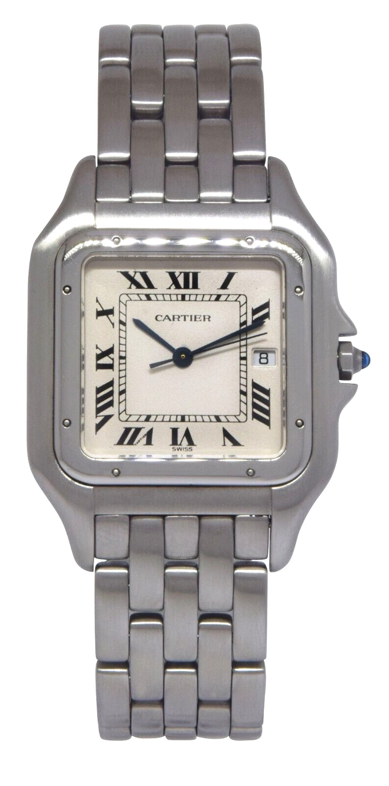 Cartier Panthere Jumbo Stainless Steel Silver Roman Dial Quartz Watch 1300 Cartier Panthere Jumbo Stainless Steel Silver Roman Dial Quartz Watch 1300