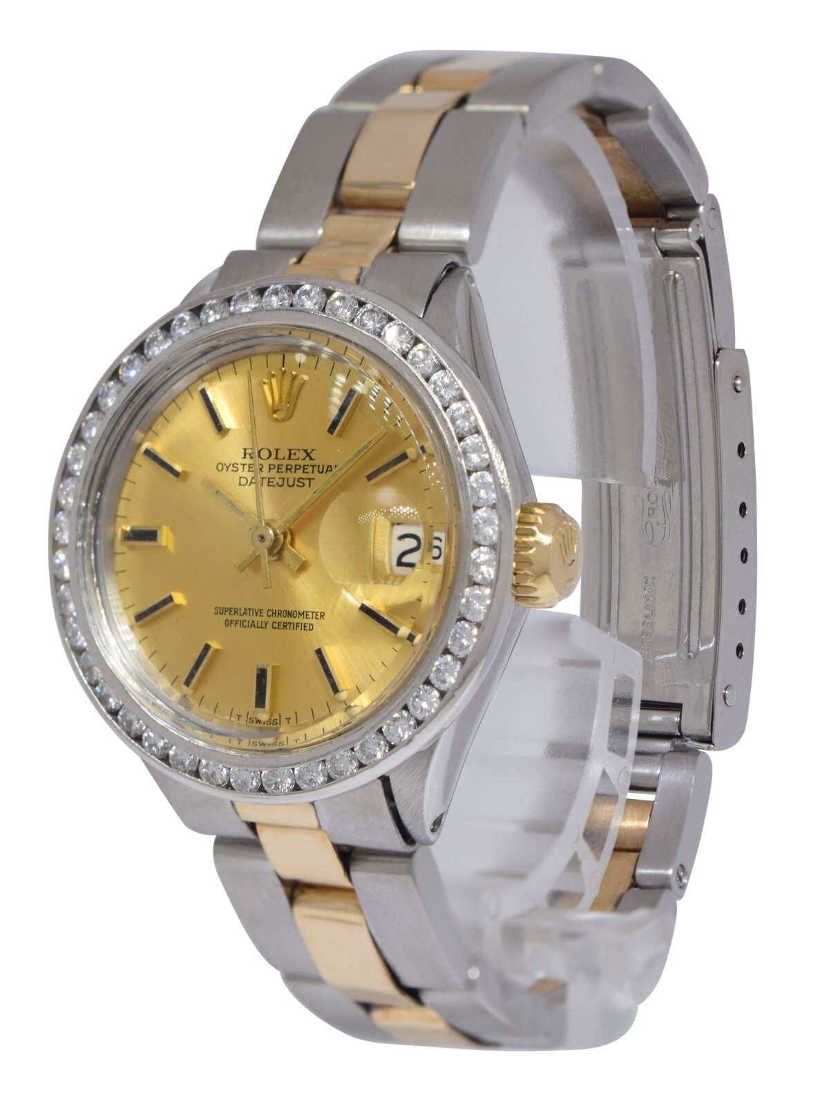 Rolex Vintage Datejust Yellow Gold/Steel Diamond Bezel Ladies 26mm Watch 6517 Rolex Vintage Datejust Yellow Gold/Steel Diamond Bezel Ladies 26mm Watch 6517