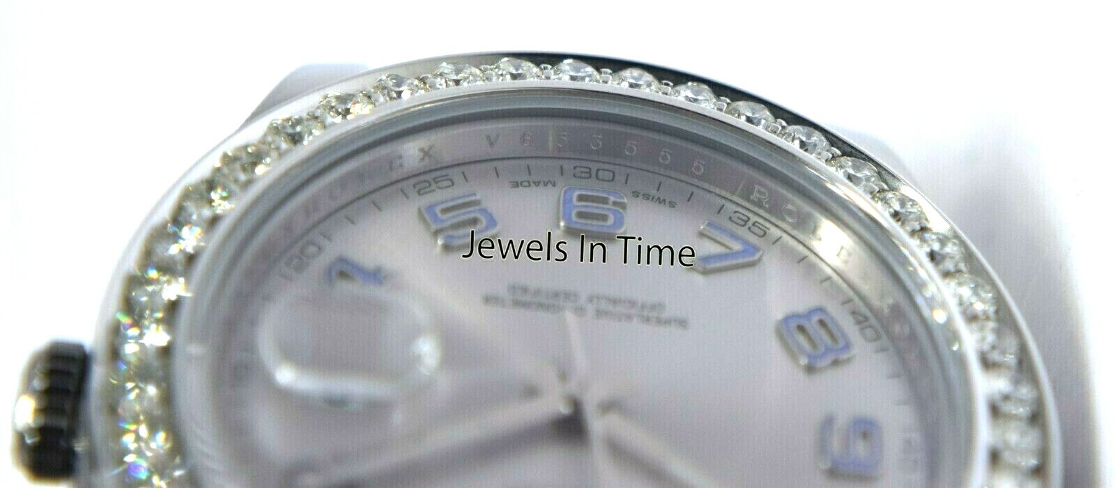 Rolex Datejust II Steel Silver/Purple Dial & Diamond Bezel 41mm Watch Box 116334