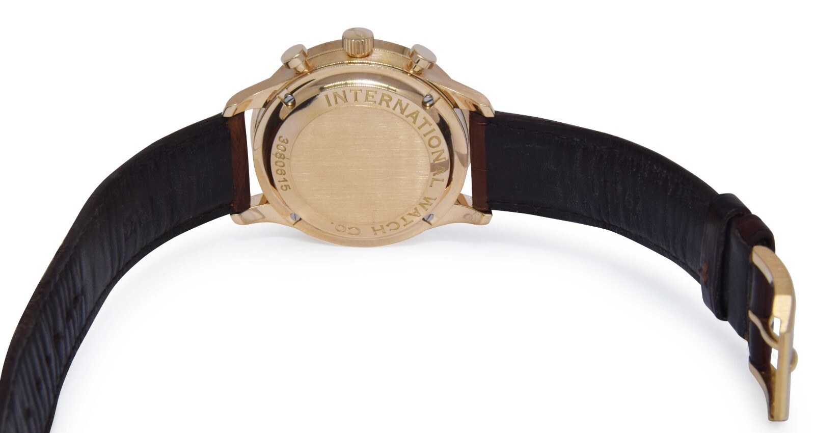 IWC Portuguese Chronograph 3714 18k Rose Gold Black Dial 41mm Watch IW371415