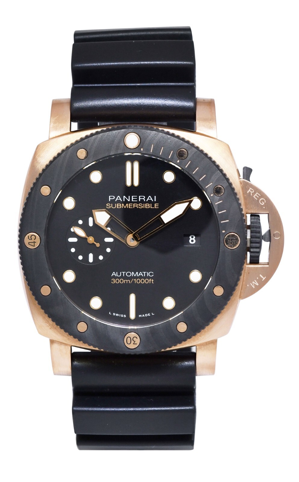 Panerai Submersible PAM 1070 Goldtech OroCarbo 44mm Watch B/P '22 PAM01070