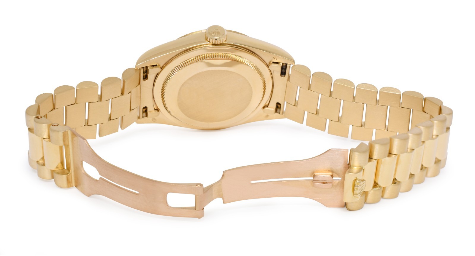 Rolex Day-Date President 18k Yellow Gold Black Dial Mens 36mm Watch E 18238