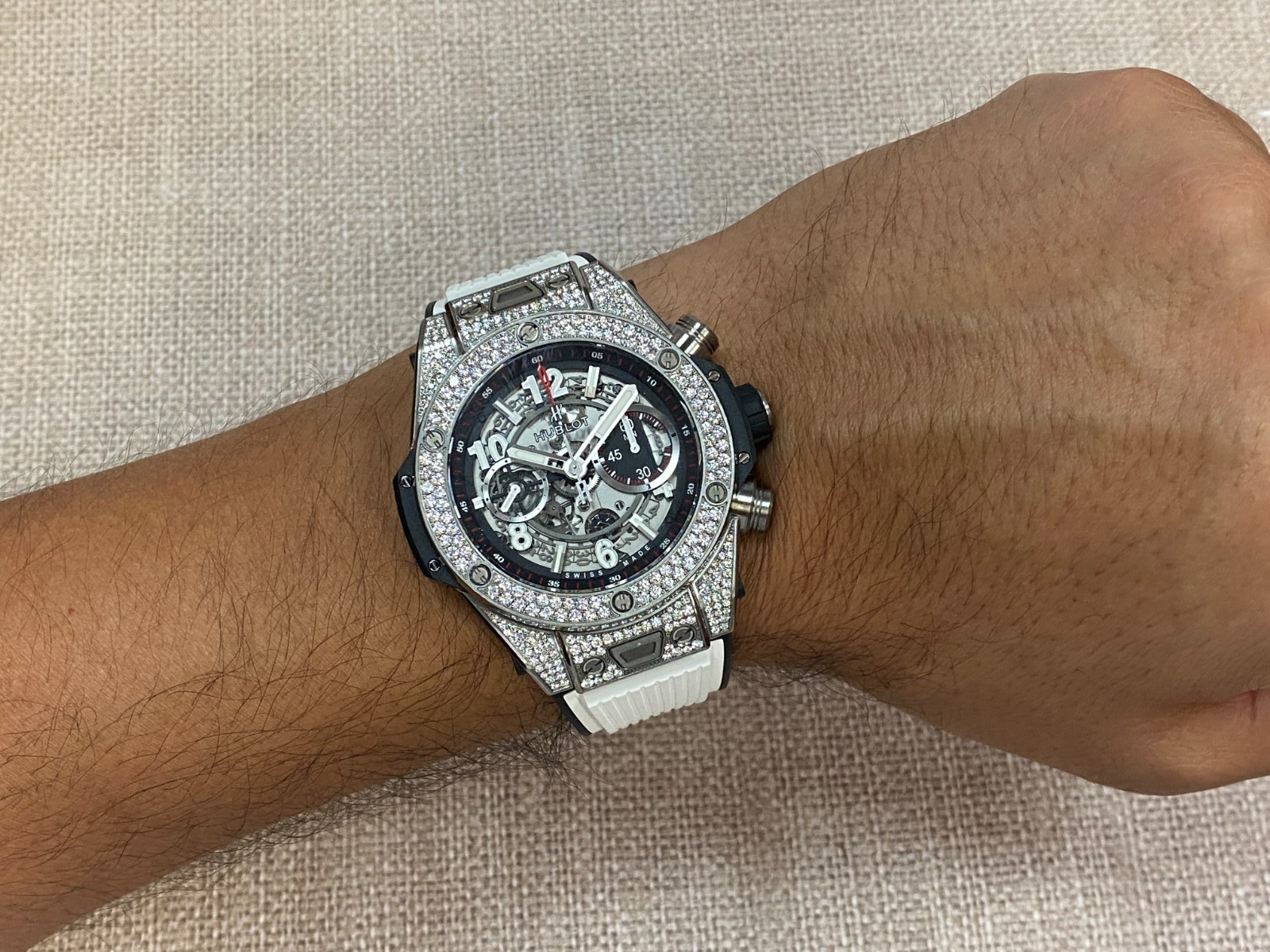 Hublot Big Bang Unico Titanium Pave Diamond 45mm Watch 411.NX.1170.RX.1704