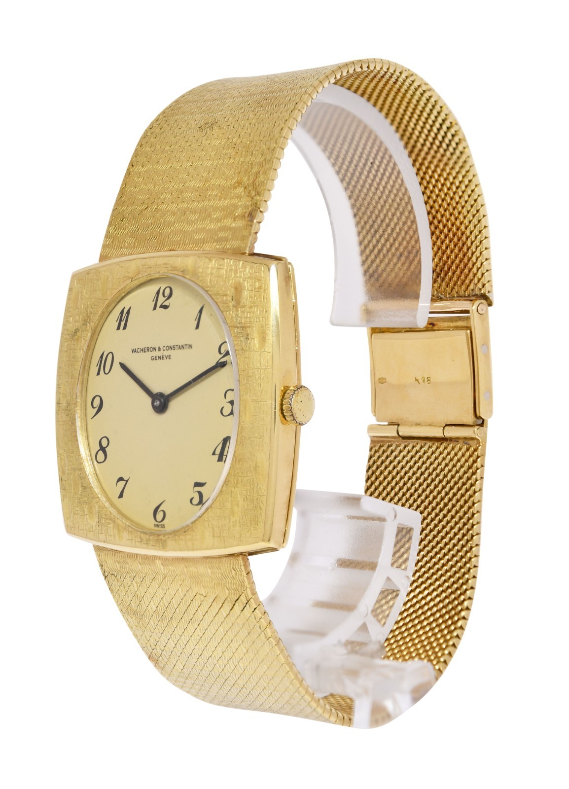 Vacheron Constantin Vintage Mens 18k Gold  Bracelet Watch Mechanical 7395