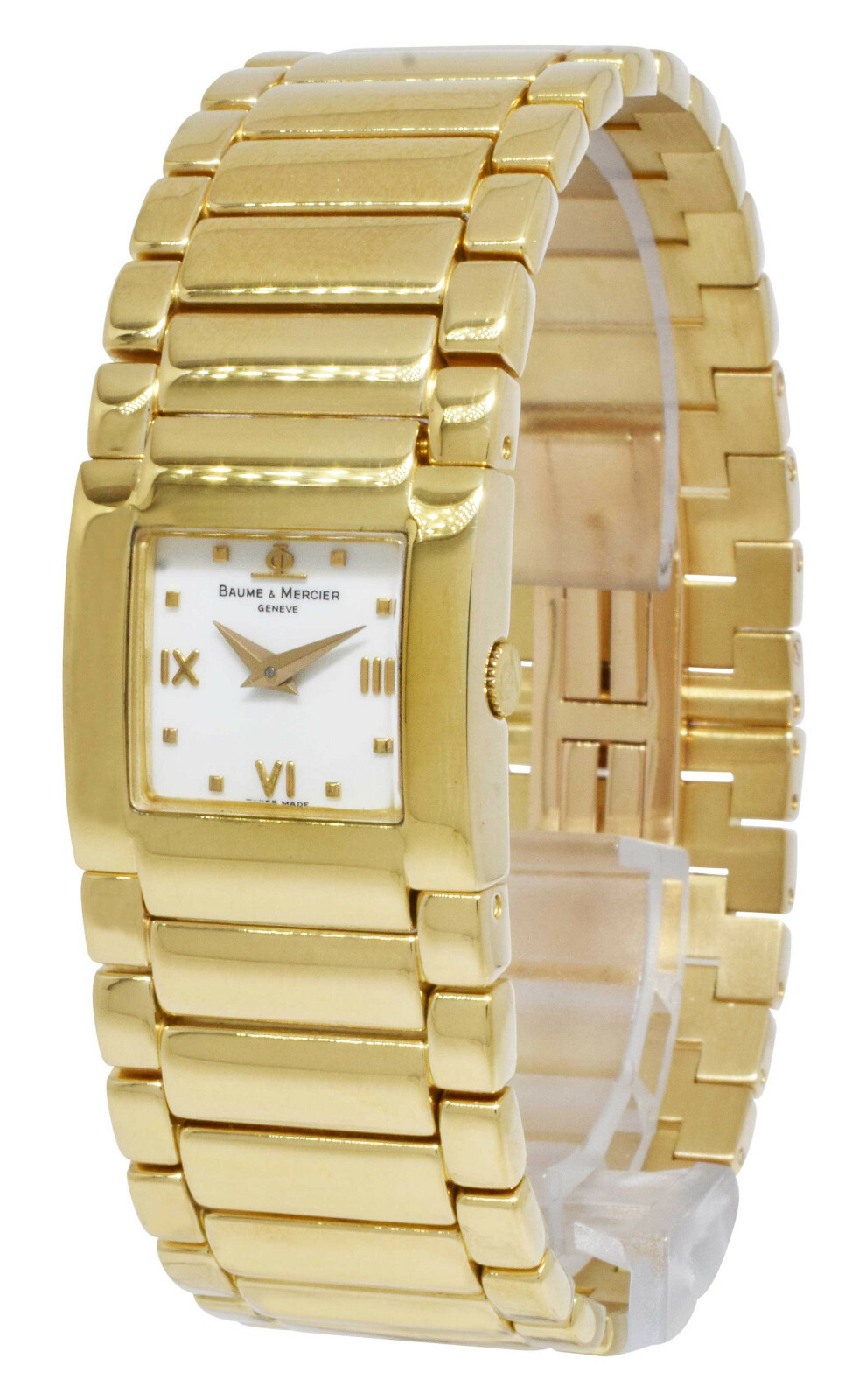 Baume & Mercier Catwalk 18k Yellow Gold Ladies 21mm Quartz Watch/Box MV045223
