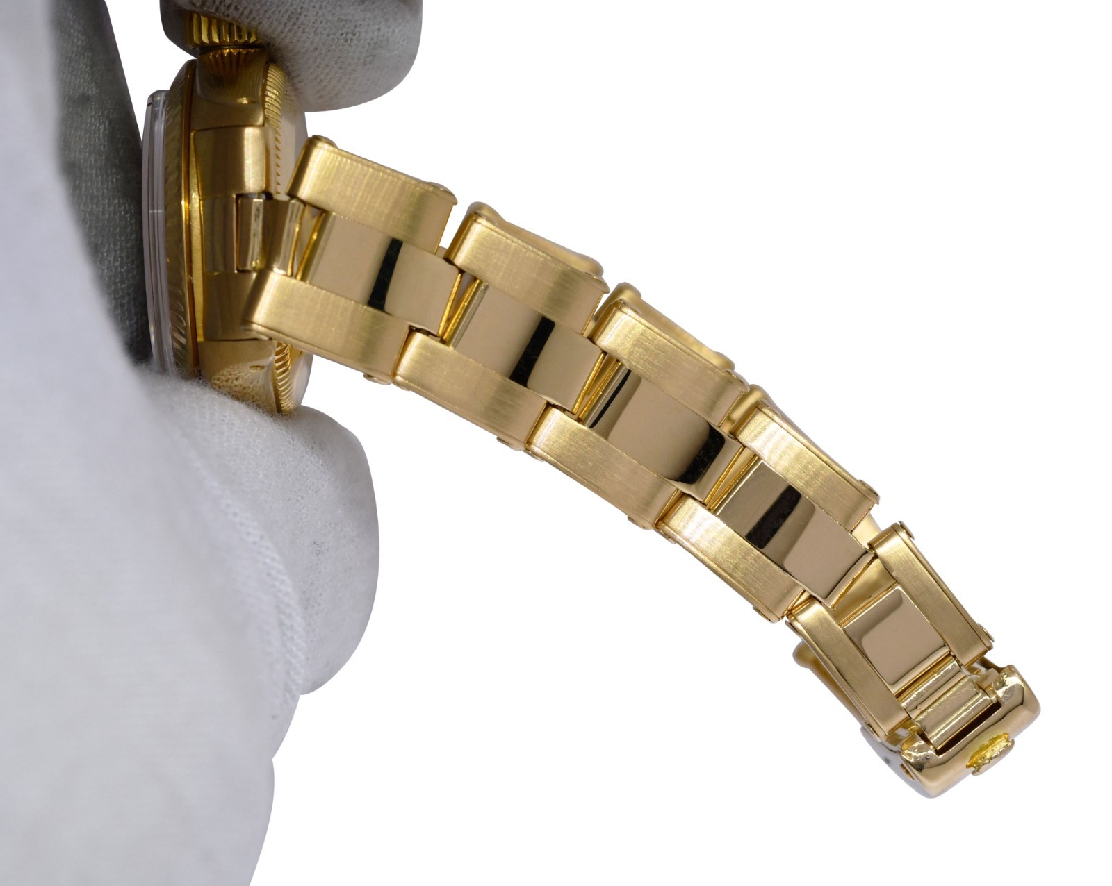 Rolex Oyster Perpetual No Date 18k Yellow Gold Rivet Ladies 24mm Watch '79 6719