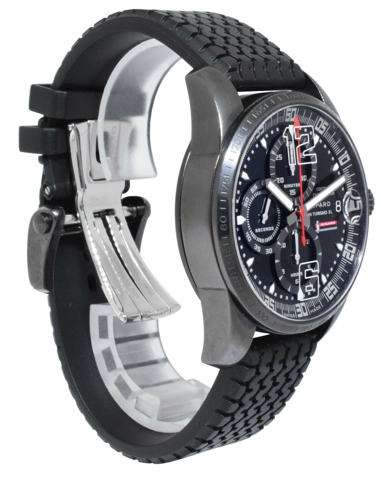 Chopard Mille Miglia GT XL Chrono Black DLC Steel Mens 44 Watch B/P 16/8459-3013