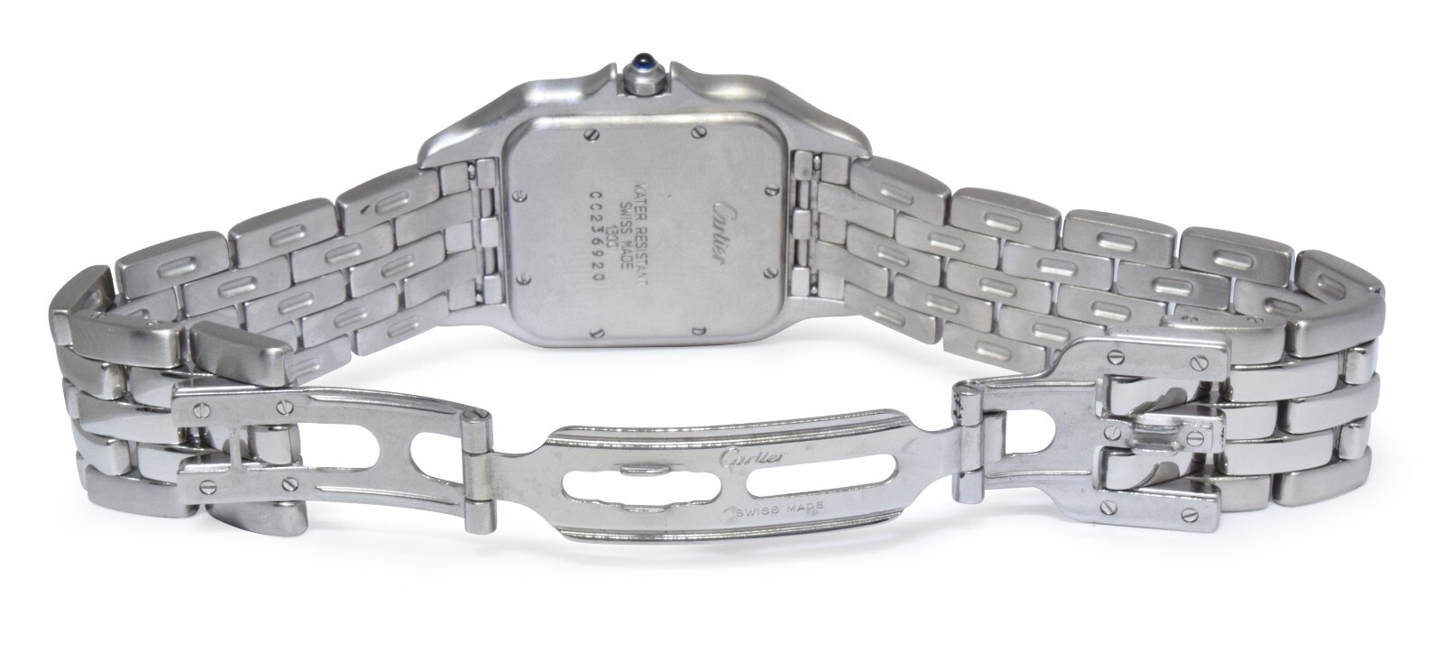 Cartier Panthere Jumbo Steel Silver Roman Dial Quartz Watch W25032P5 1300
