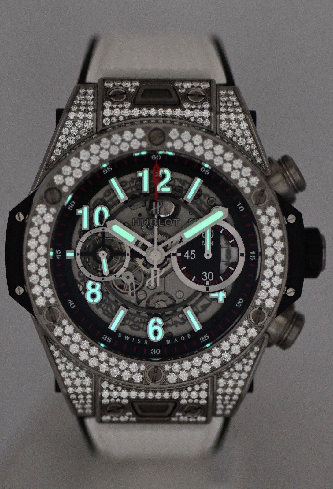 Hublot Big Bang Unico Titanium Pave Diamond 45mm Watch 411.NX.1170.RX.1704