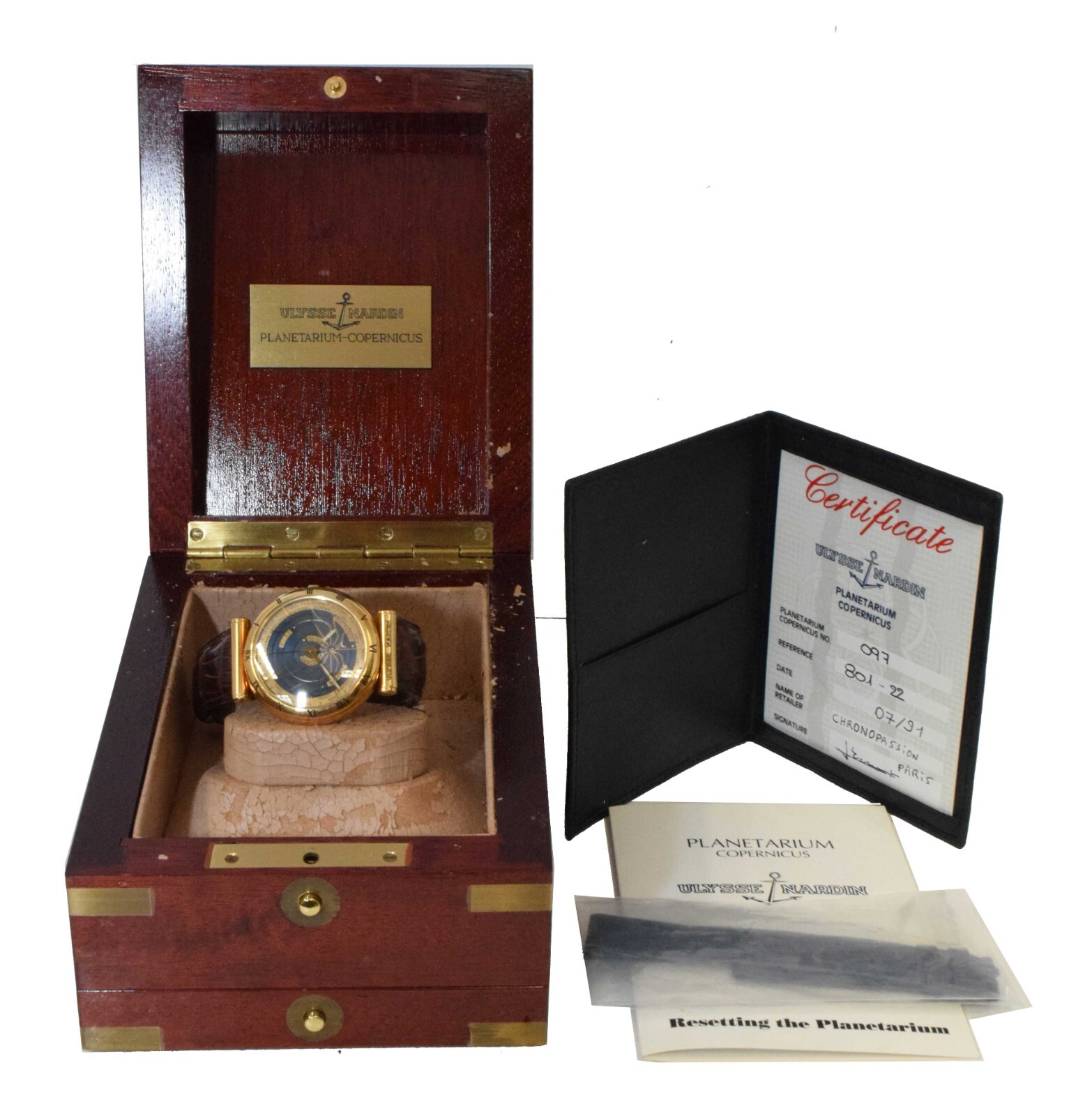 Ulysse Nardin Planeterium Copernicus 18k Yellow Gold Blue Dial 801-22