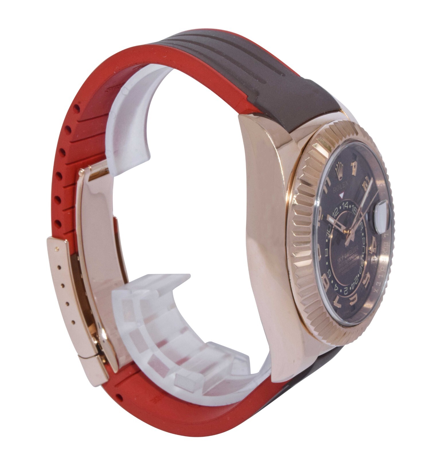 Rolex Sky-Dweller 18k Rose Gold Chocolate Dial GMT Mens 42mm Watch 326135