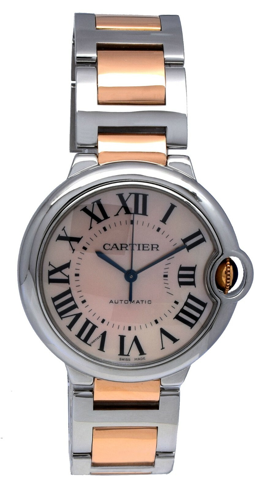 Cartier Ballon Bleu 36mm 18k Rose Gold/ SS Pink MOP Dial Ladies Automatic 3284