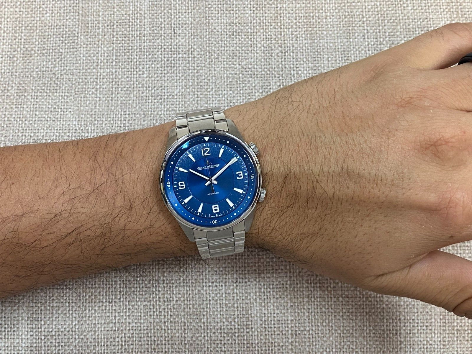 Jaeger LeCoultre Polaris Steel Blue Dial Mens 41mm Watch B/P Q9008180 841.8.37.S