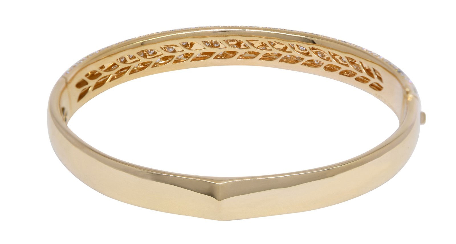 Kat Florence Sodapop D Flawless Diamond 18k Yellow Gold Bangle Bracelet