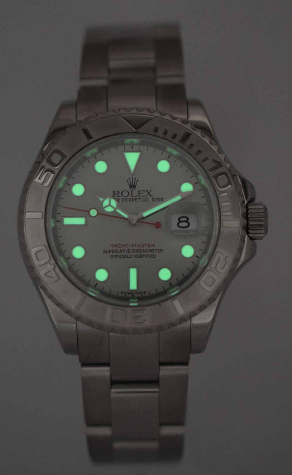Rolex Yacht-Master Stainless Steel & Platinum Mens 40mm Automatic Watch M 16622