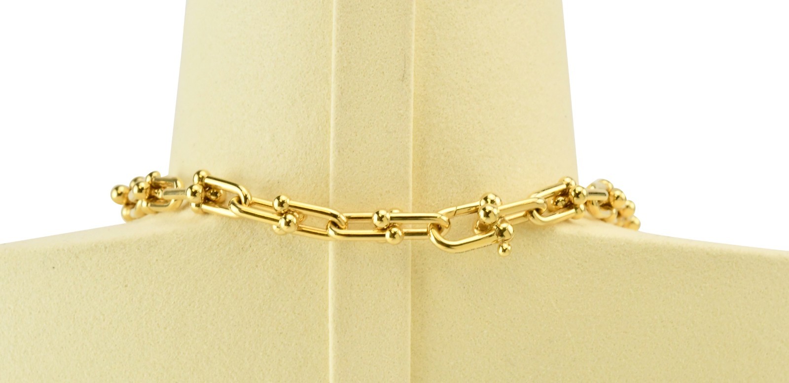 Tiffany & Co. HardWear 18k Yellow Gold Graduated Link Necklace Box 60153063