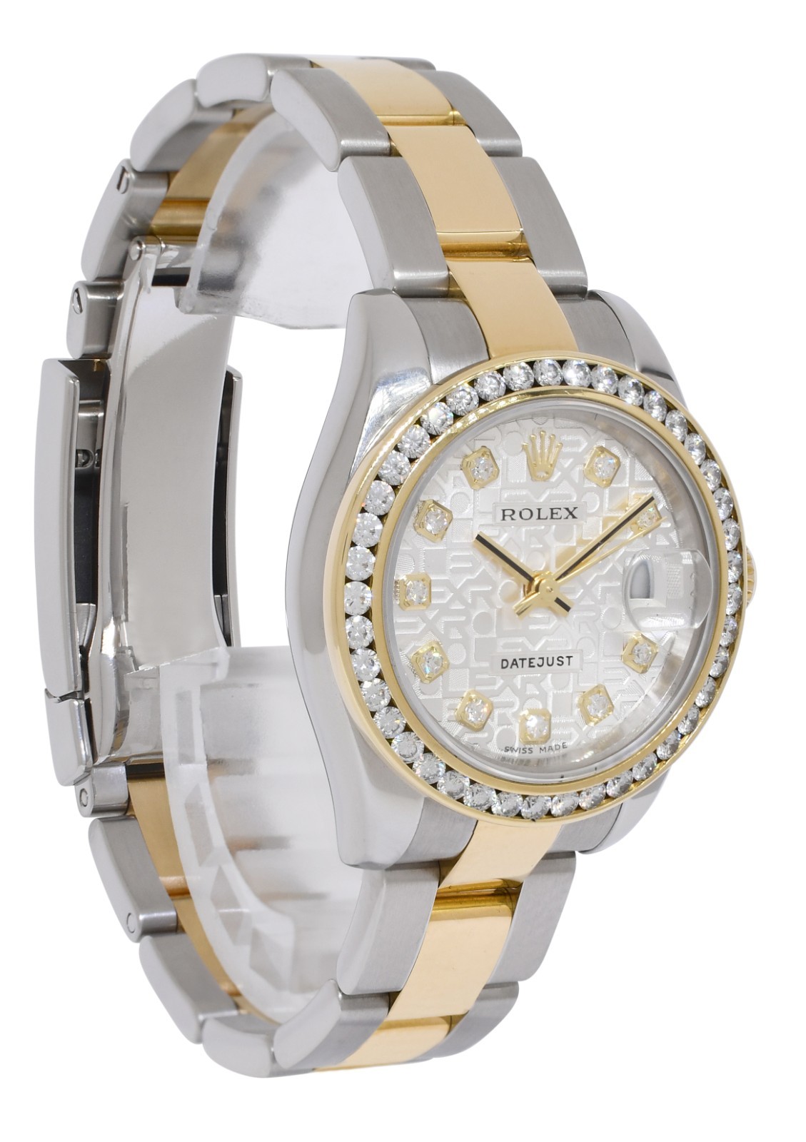 Rolex Datejust 18k Yellow Gold/Steel Jubilee Diamond 26mm Watch +Paper D 179173