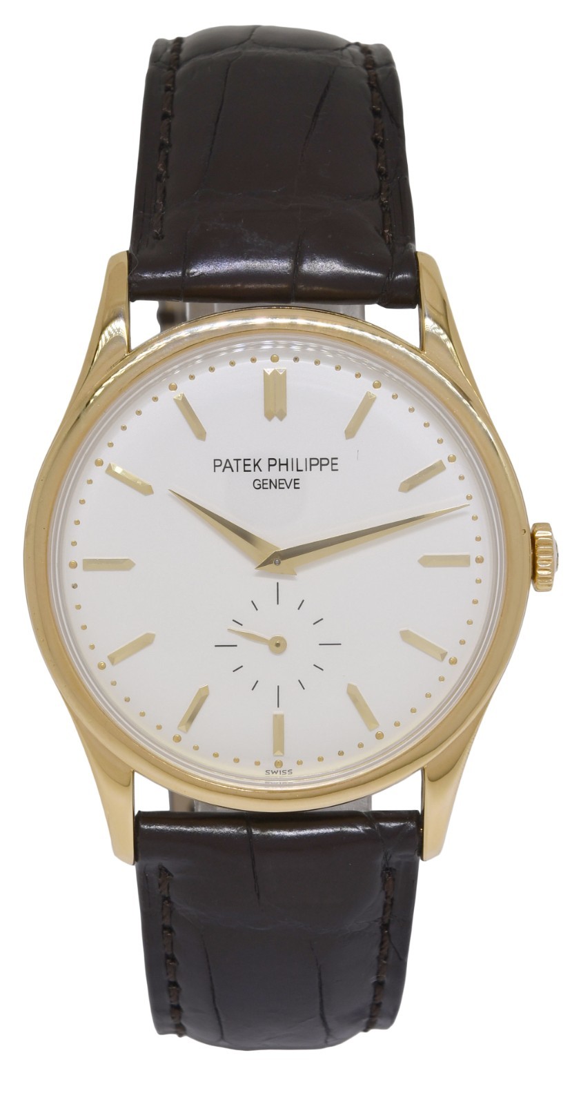 Patek Philippe 5196 Calatrava 18k Yellow Gold Mens 37mm Manual Watch 5196J