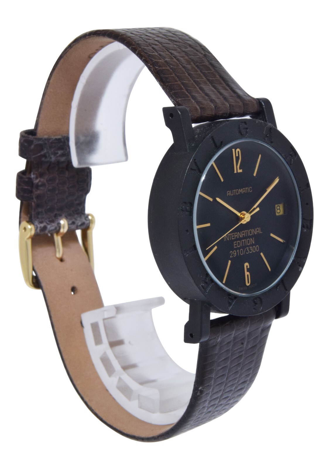 Bvlgari International Edition Black Carbon Gold 33mm Watch