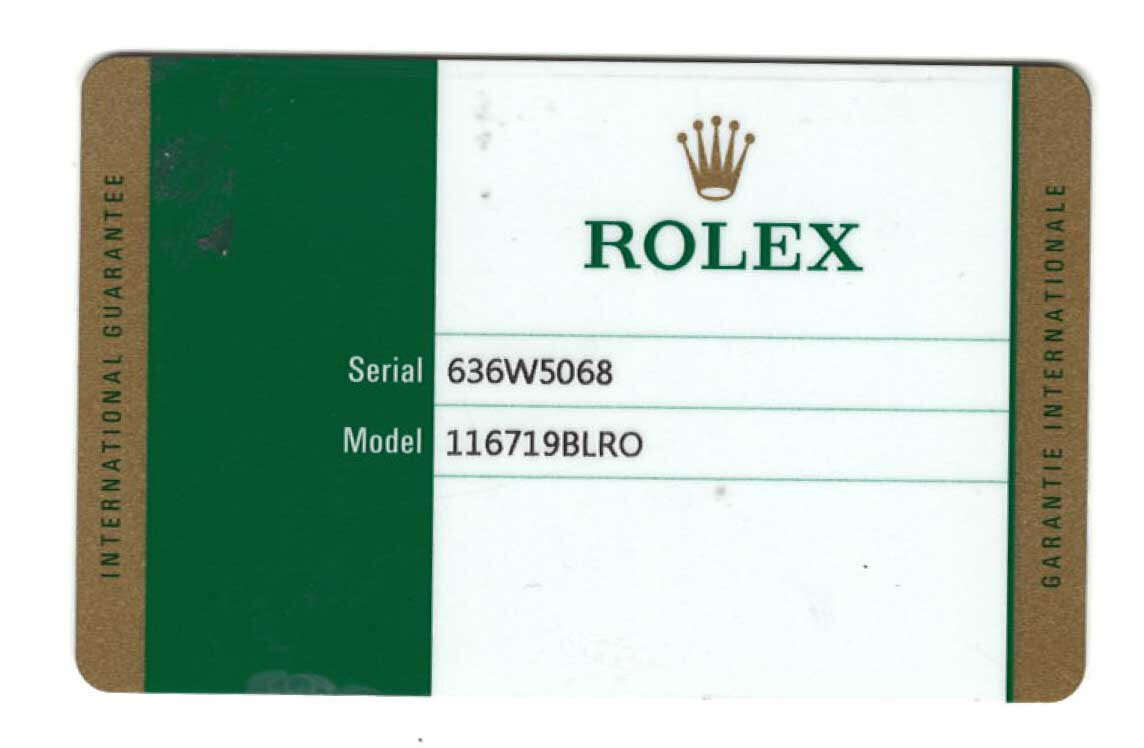 Rolex GMT-Master II 18K White Gold Ceramic "Pepsi" Watch B/P  116719BLRO