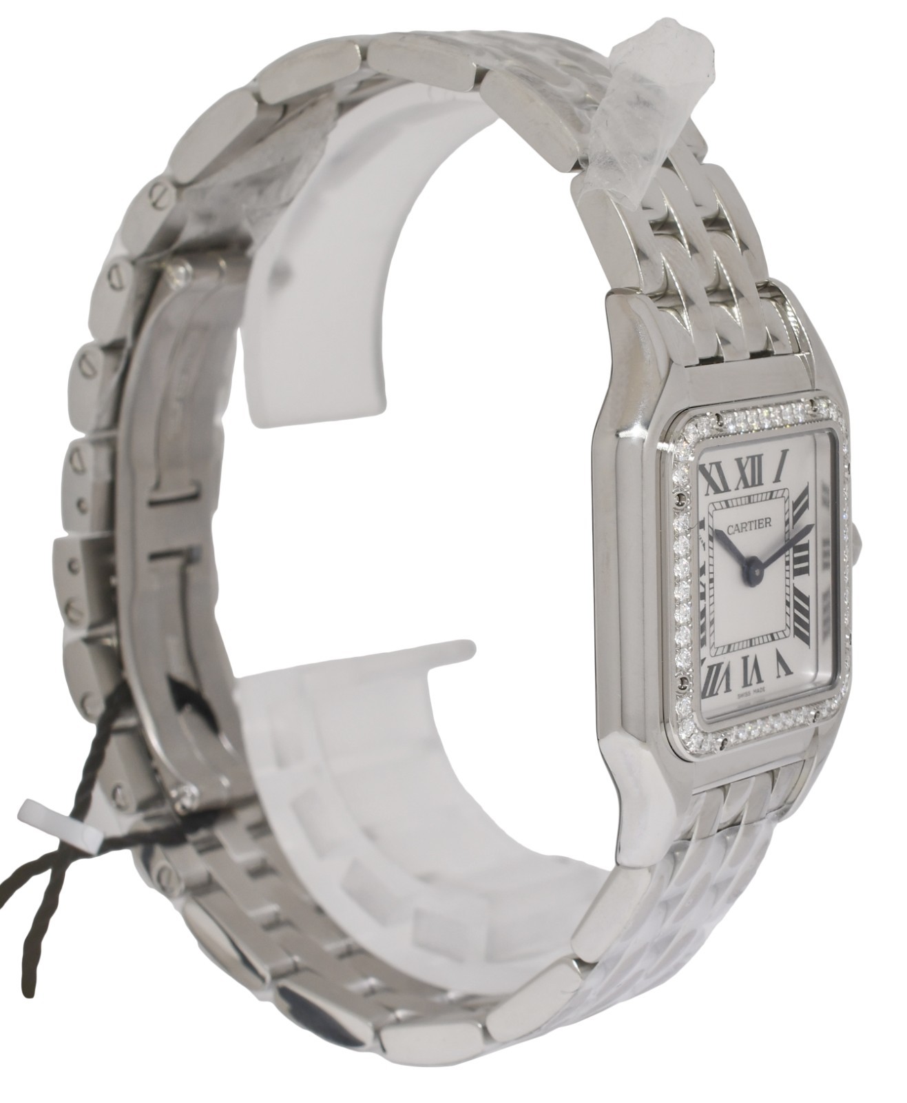 NEW Cartier Panthere Medium Steel & Diamond Ladies Quartz Watch W4PN0018 4016