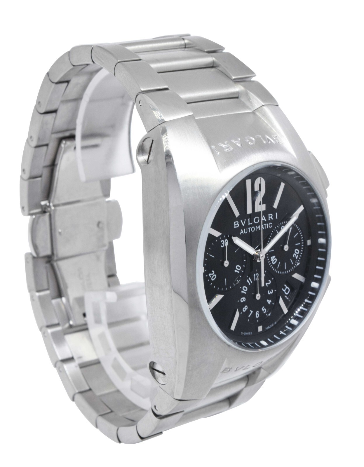 Bvlgari Ergon Chronograph Stainless Steel Automatic Mens Watch Bulgari EG40SCH Bvlgari Ergon Chronograph Stainless Steel Automatic Mens Watch Bulgari EG40SCH