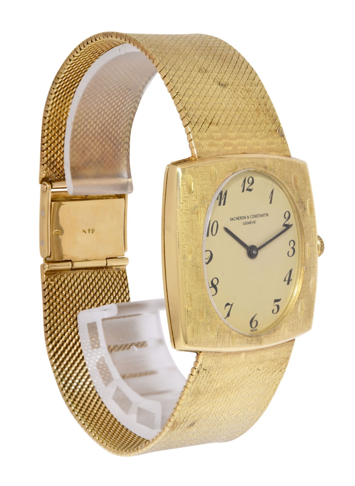 Vacheron Constantin Vintage Mens 18k Gold  Bracelet Watch Mechanical 7395