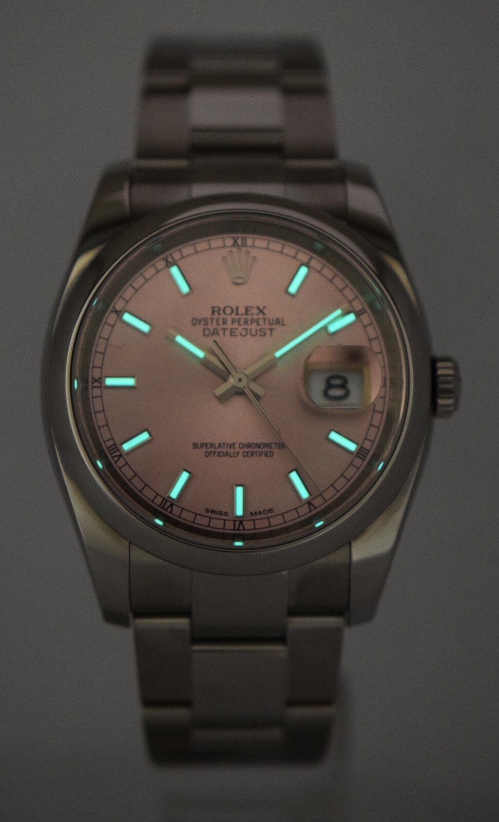 Rolex Datejust Steel Pink Dial Oyster Bracelet 36mm Watch '12+ 116200 Rolex Datejust Steel Pink Dial Oyster Bracelet 36mm Watch '12+ 116200