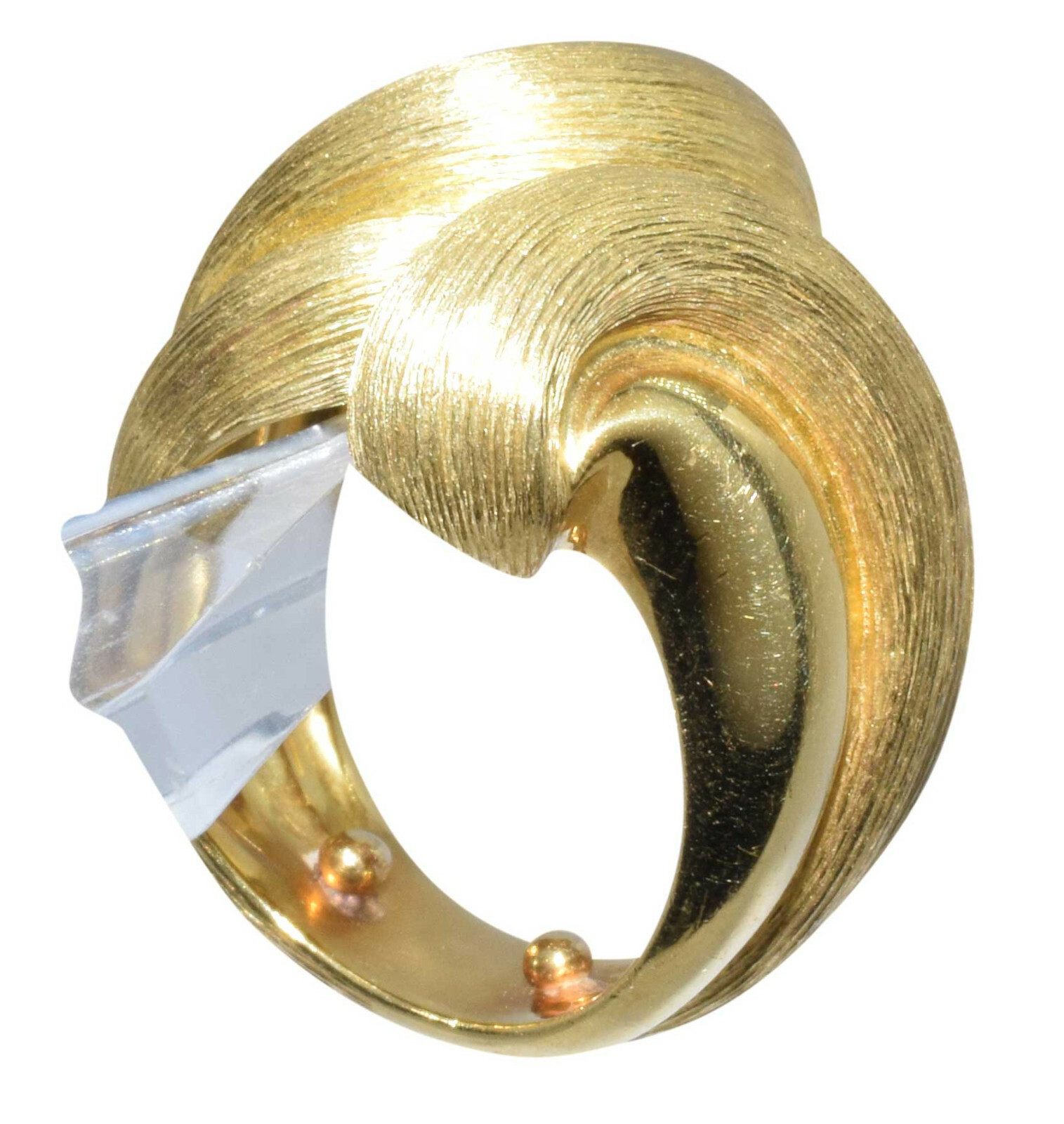 Henry Dunay 18k Yellow Gold Textured Sabi Finish Ring US Size 5