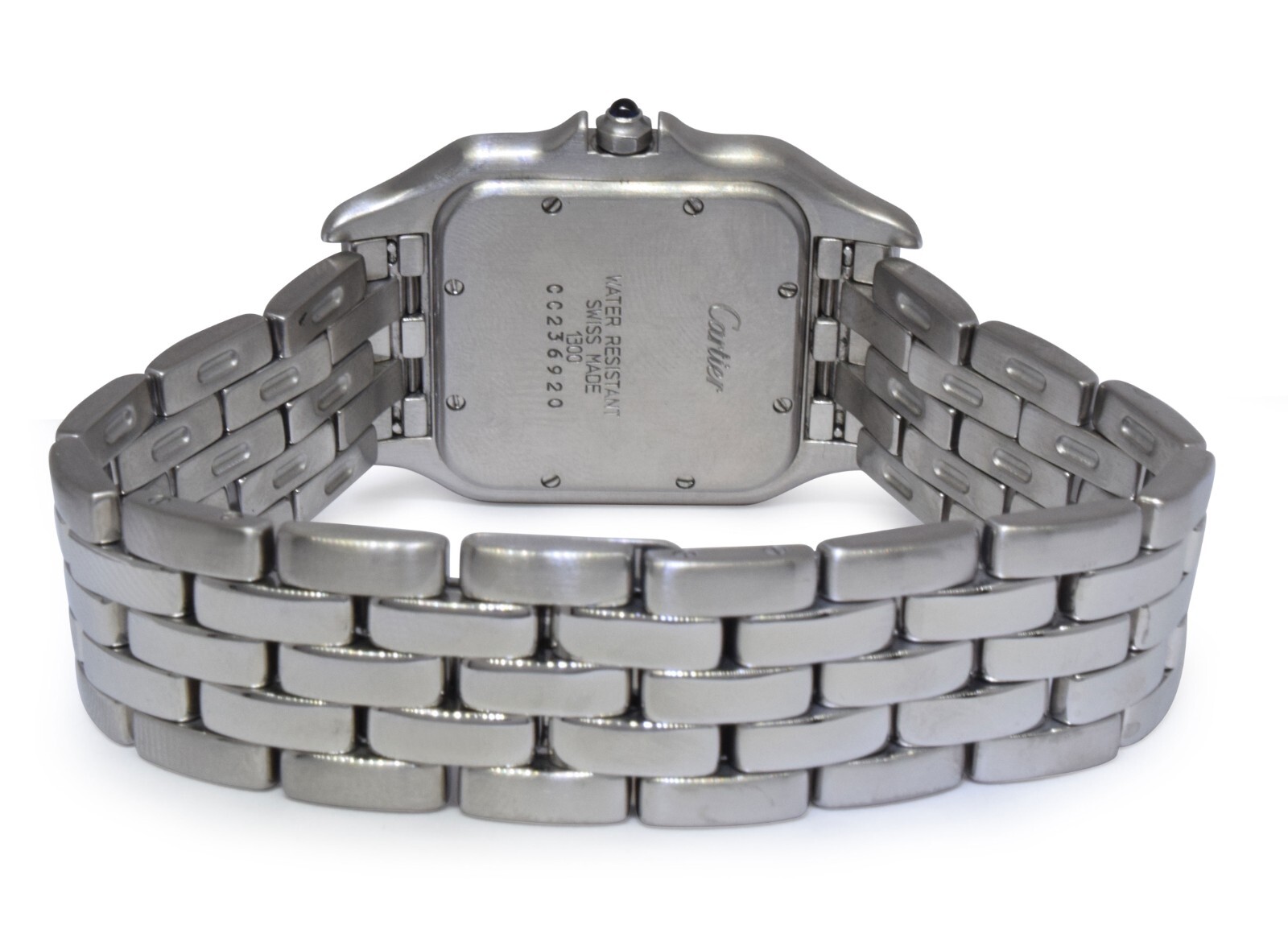 Cartier Panthere Jumbo Steel Silver Roman Dial Quartz Watch W25032P5 1300