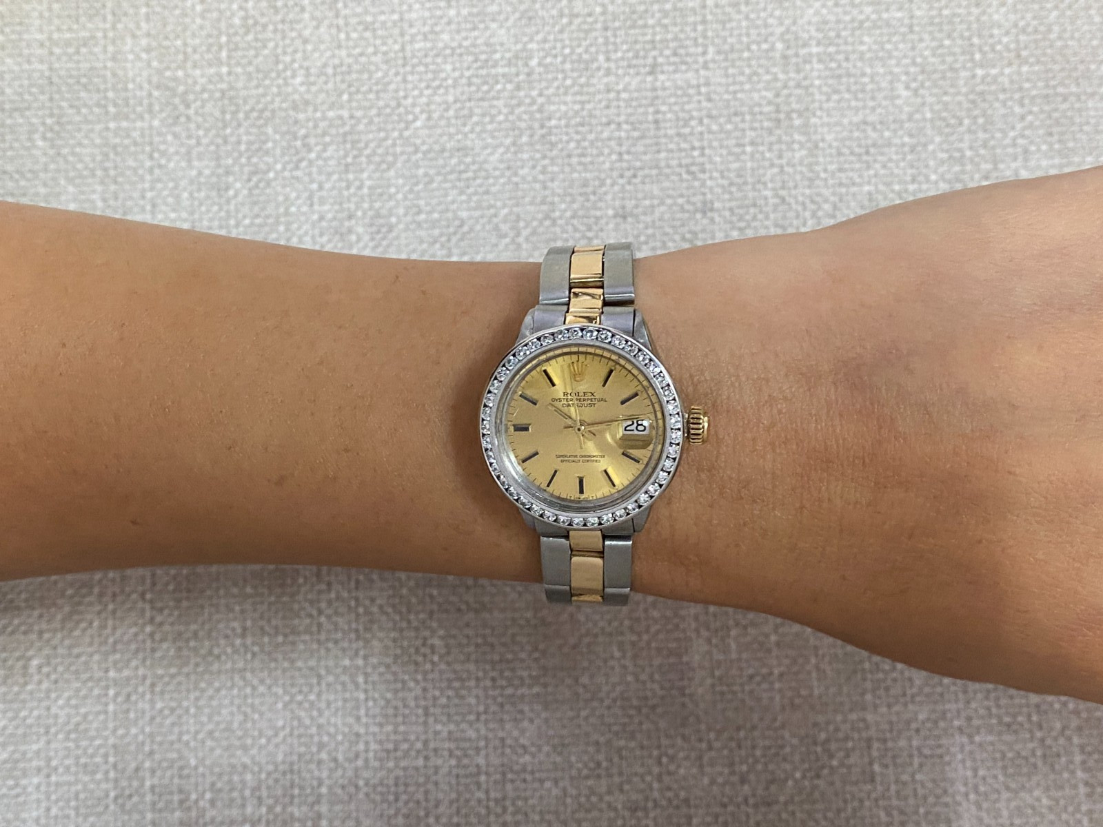 Rolex Vintage Datejust Yellow Gold/Steel Diamond Bezel Ladies 26mm Watch 6517 Rolex Vintage Datejust Yellow Gold/Steel Diamond Bezel Ladies 26mm Watch 6517