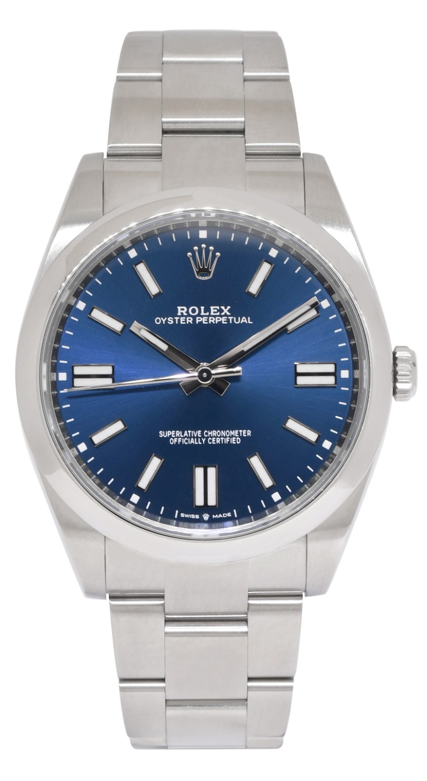 Rolex Oyster Perpetual 41 Steeel Blue Dial Mens Watch +Card '22 124300