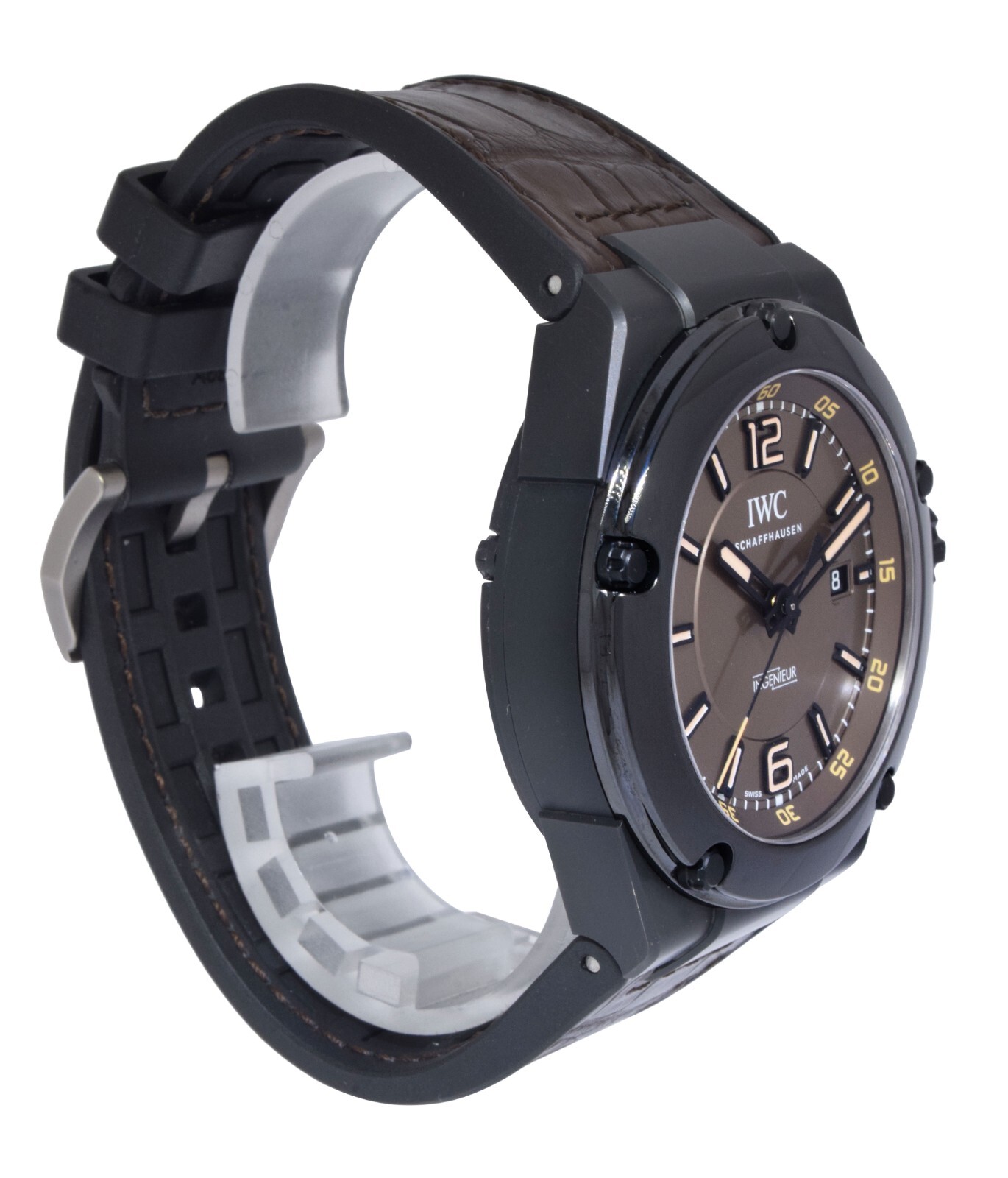 IWC Ingenieur AMG Black Series 3225 Ceramic Brown Dial Mens 46mm Watch IW322504