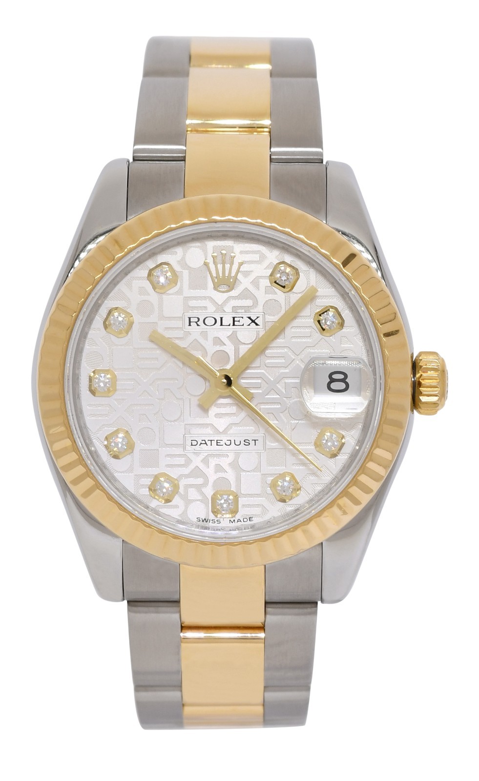 Rolex Datejust 18k Yellow Gold/Steel Jubilee Diamond 31mm Oyster Watch V 178273