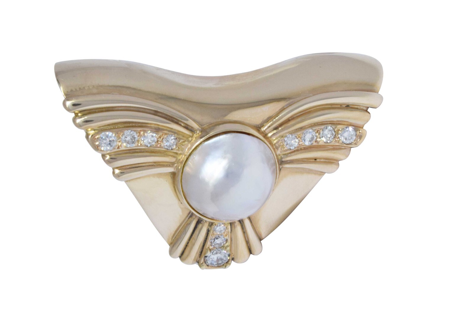Ladies 14K Yellow Gold Pearl & Diamond Slide Ladies 14K Yellow Gold Pearl & Diamond Slide