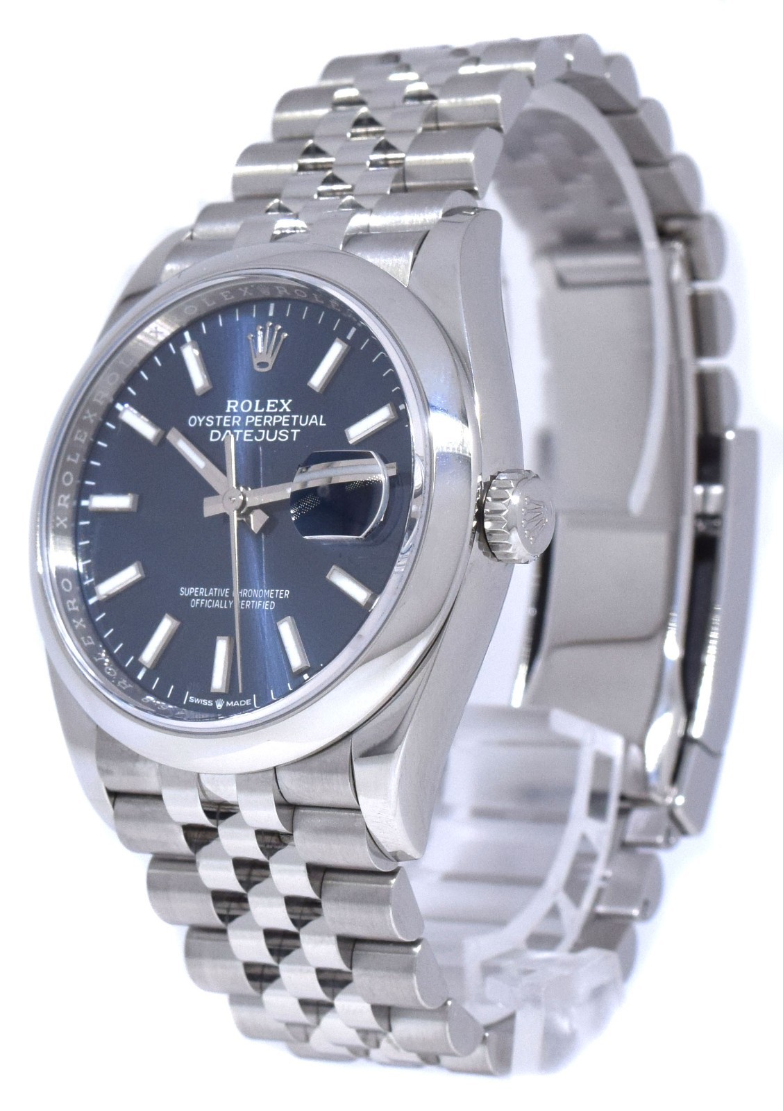 Rolex Datejust 36 Steel Blue Dial Jubilee Bracelet Mens Watch +Card '21 126200