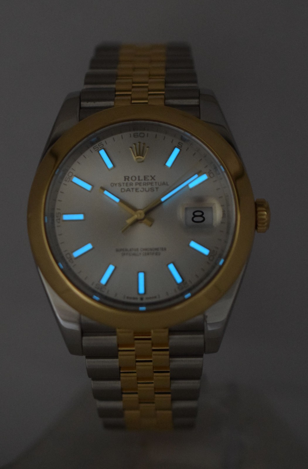 Rolex Datejust 41 18k Yellow Gold/Steel Silver Dial Jubilee Watch B/P '19 126303