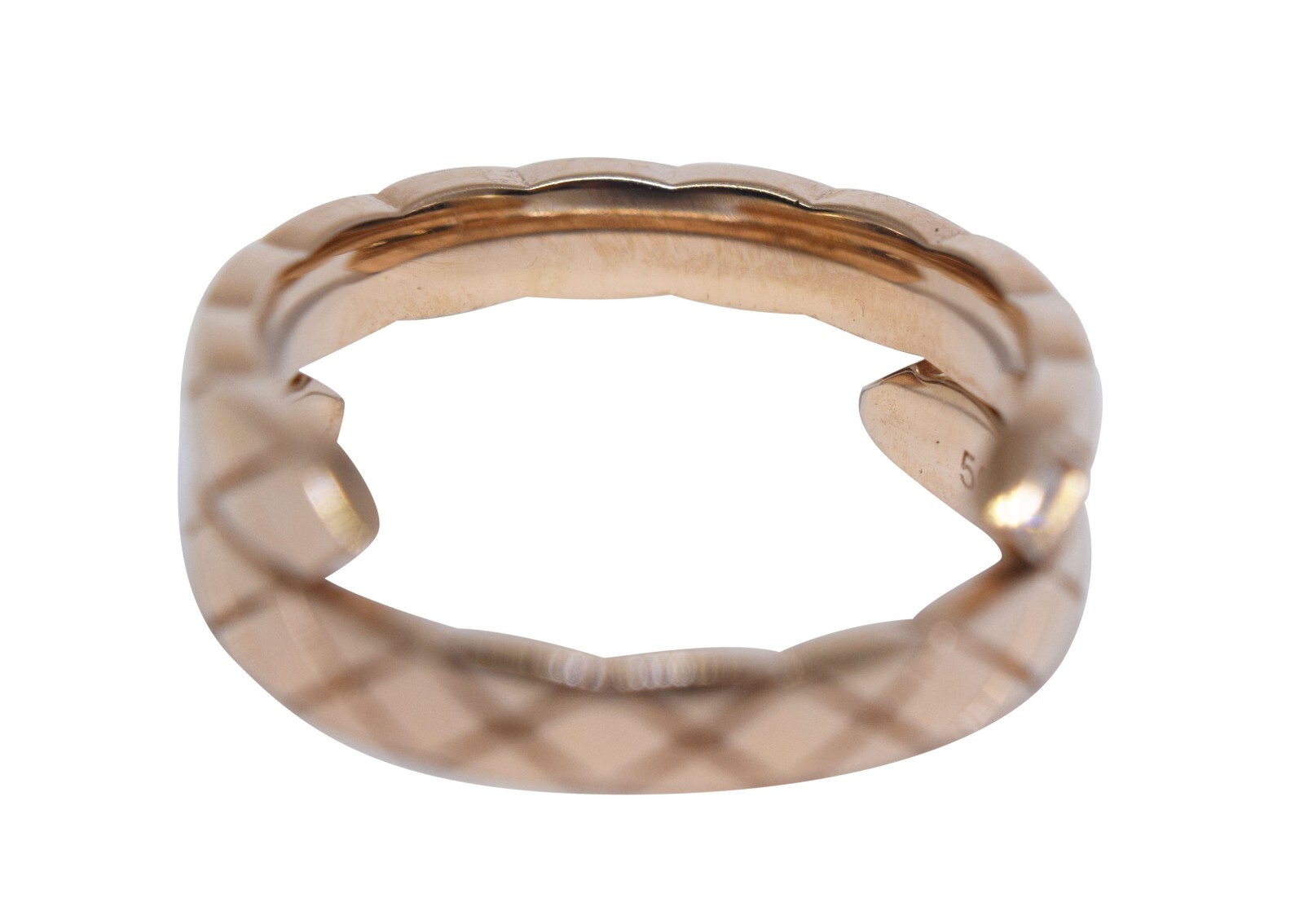 Chanel Coco Crush Toi Et Moi Small 18k Rose Gold & Diamond Ring Sz 50 B/P J11969