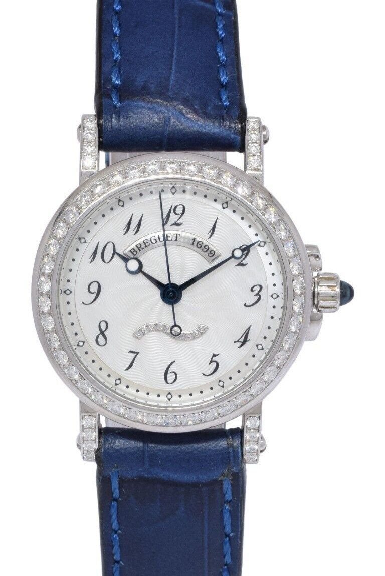 Breguet Marine 8818 18k White Gold Diamond Ladies 30mm Automatic Watch 8818BB