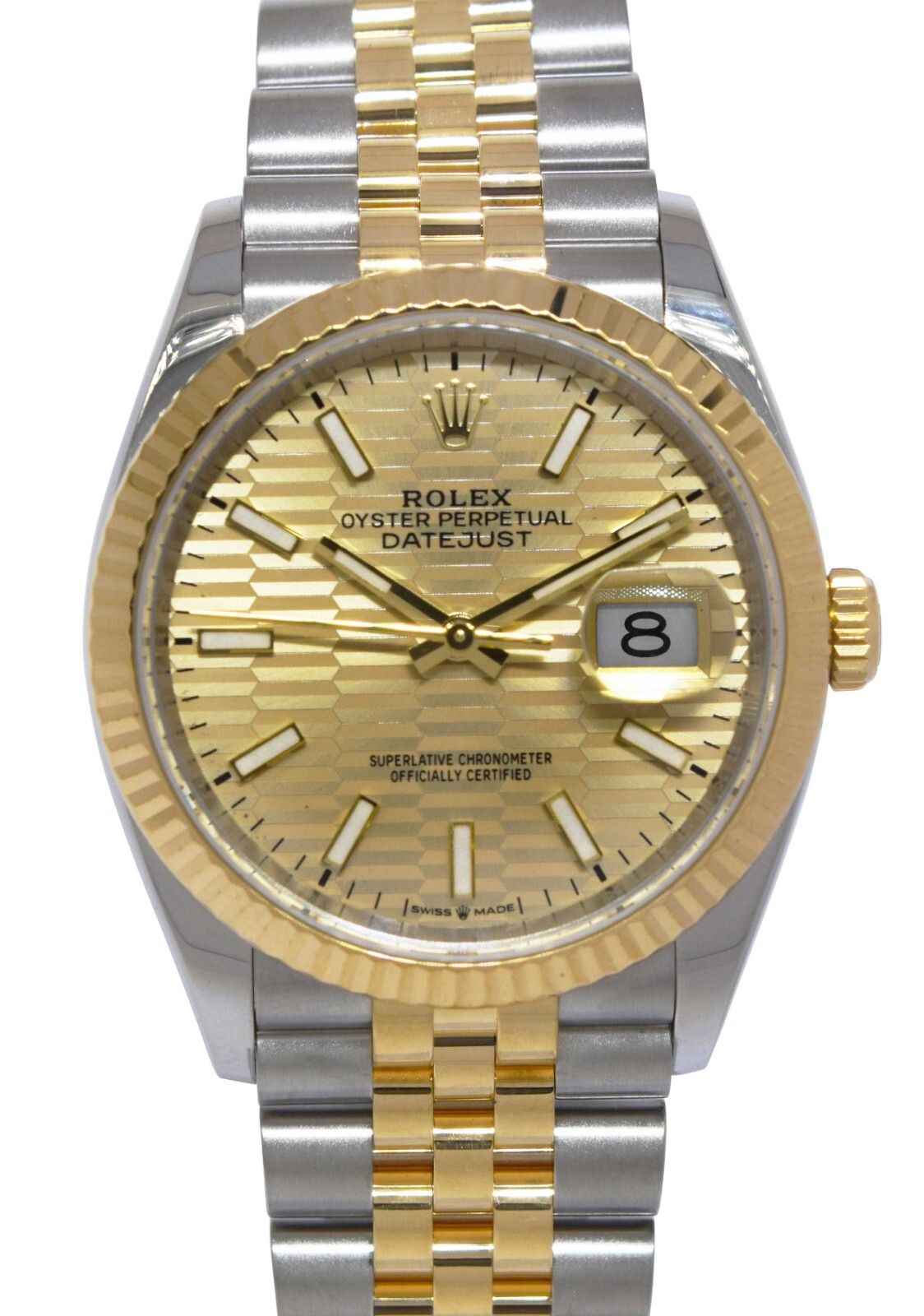 NOS Rolex Datejust 36 Yellow Gold/Steel Golden Fluted Motif Watch B/P '24 126233 NOS Rolex Datejust 36 Yellow Gold/Steel Golden Fluted Motif Watch B/P '24 126233
