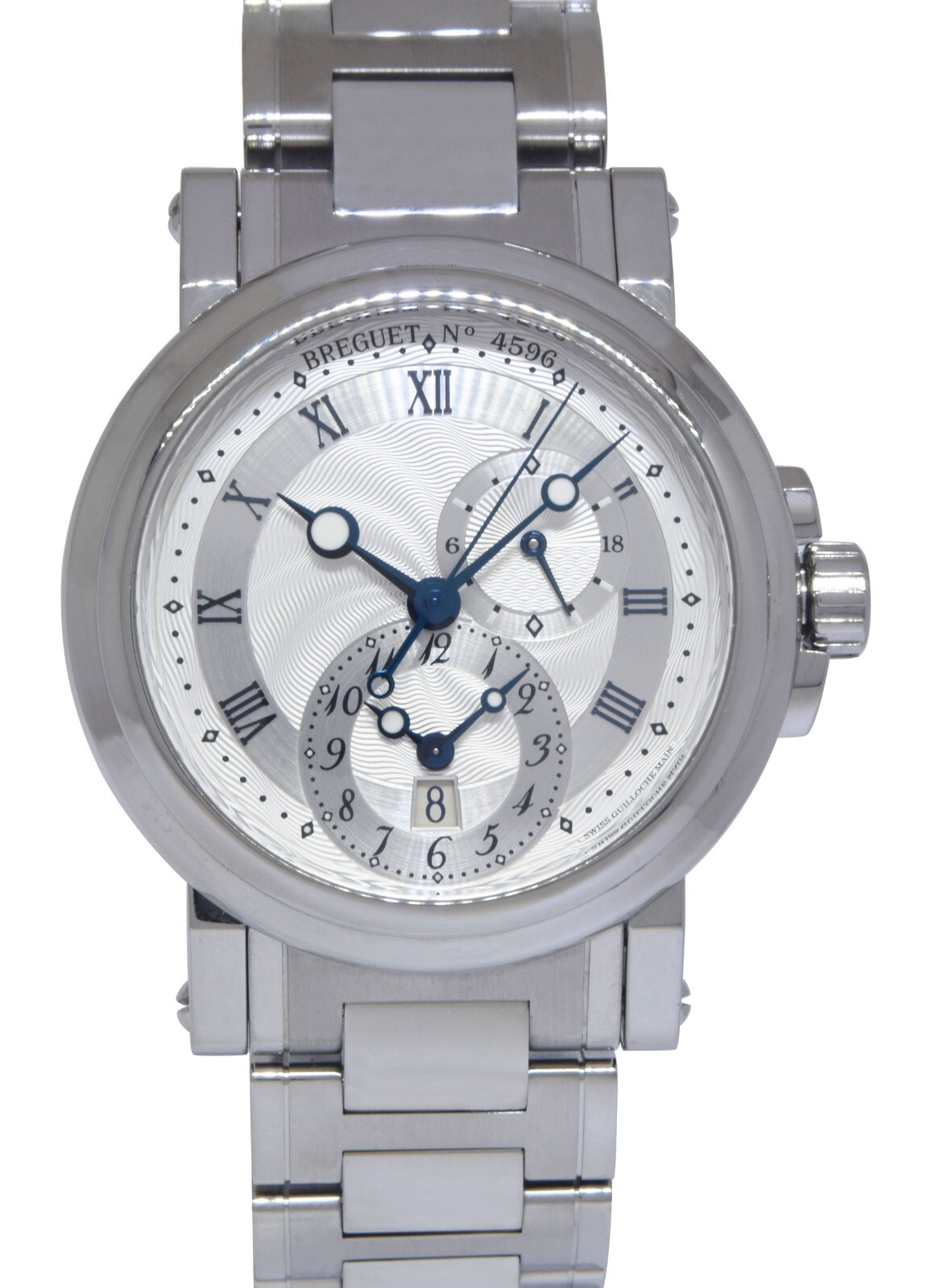 Breguet Marine Dual Time GMT Steel Mens 42mm Automatic Watch B/P '14 5857ST Breguet Marine Dual Time GMT Steel Mens 42mm Automatic Watch B/P '14 5857ST