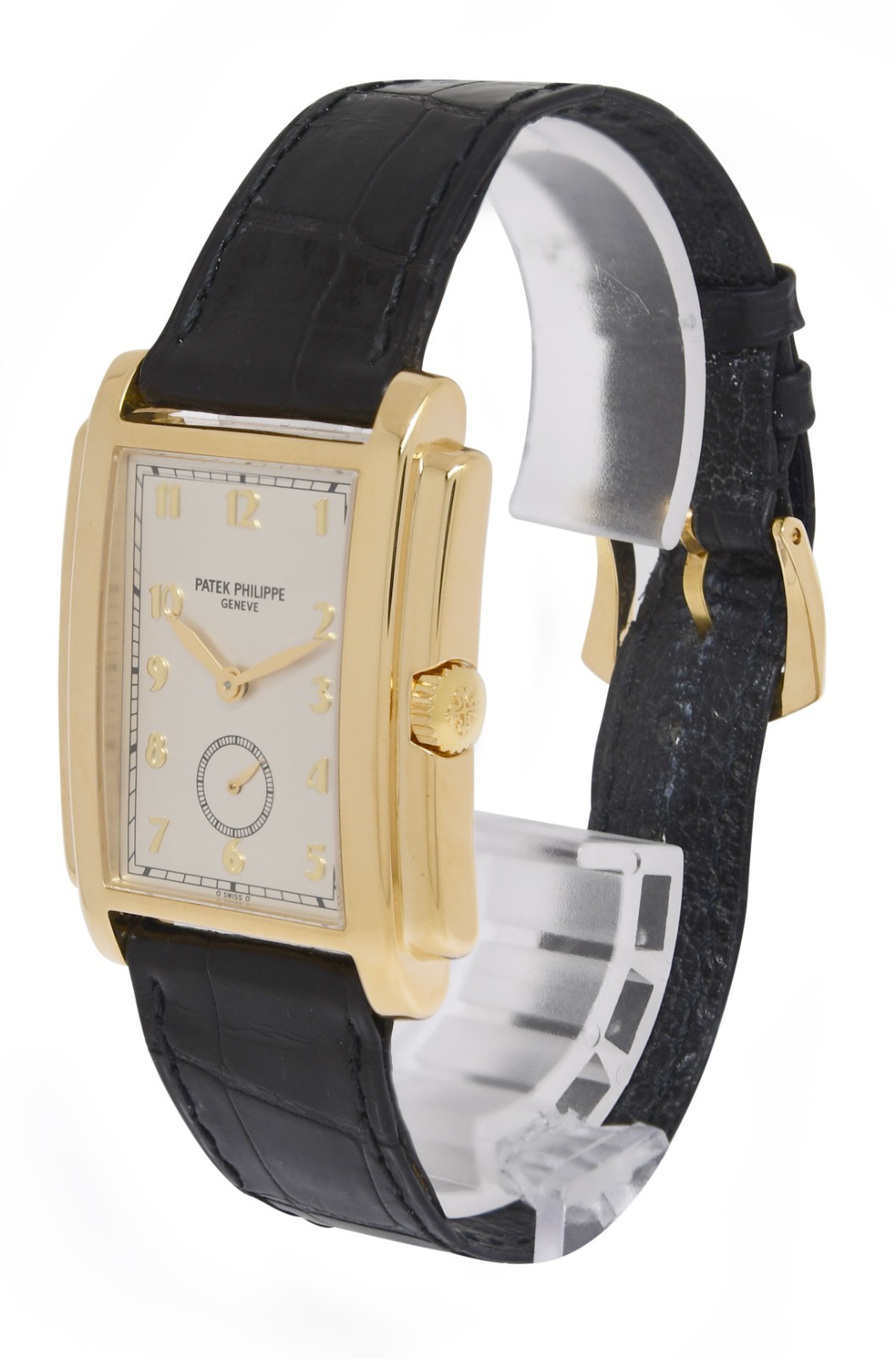 Patek Philippe Gondolo 5024 18k Yellow Gold Silver Dial Mens Manual Watch 5024J