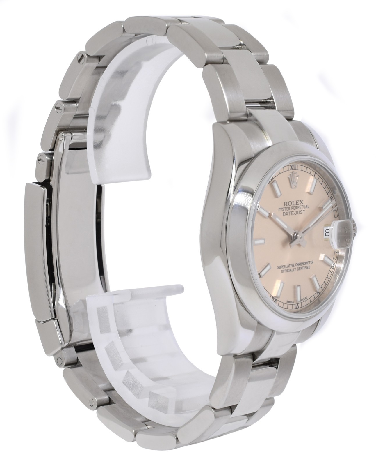 Rolex Datejust Steel Pink Dial Oyster Bracelet Ladies 31mm Watch +Card 178240