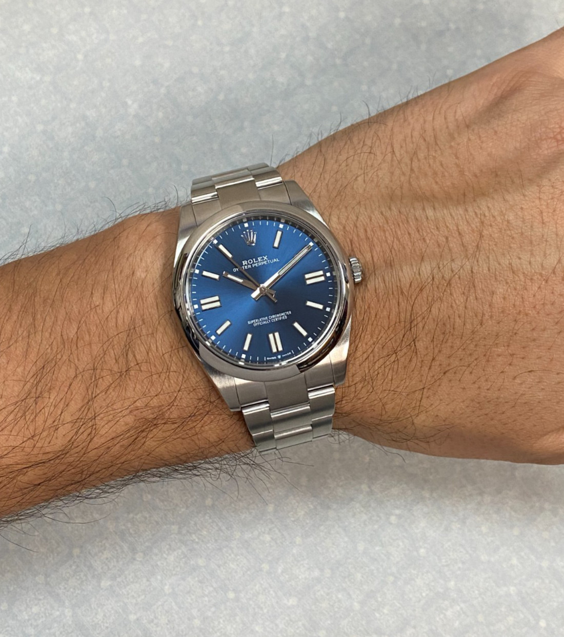 Rolex Oyster Perpetual 41 Steeel Blue Dial Mens Watch +Card '22 124300